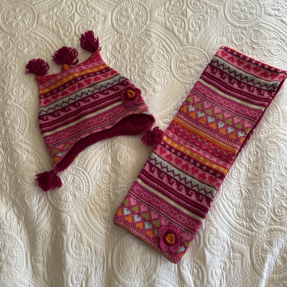 H&M wool blend kids hat and scarf